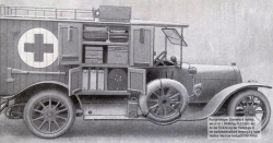 Röntgenwagen (Siemens & Halske) wie er im I. Weltkrieg im Einsatz war.
